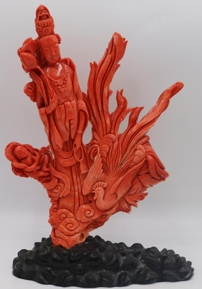 Large Carved Coral Figural Grouping. (1 of 20)