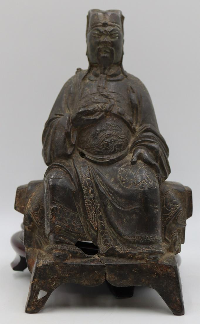 Antique Asian Bronze of a Seated Warrior. (1 of 11)