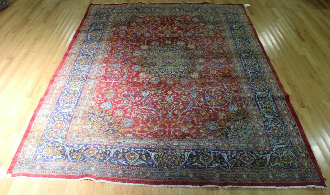 Antique And Finely Hand Woven Roomsize Carpet. (1 of 8)
