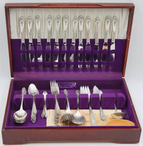 Sterling. Royal Crest Promise Sterling Flatware.