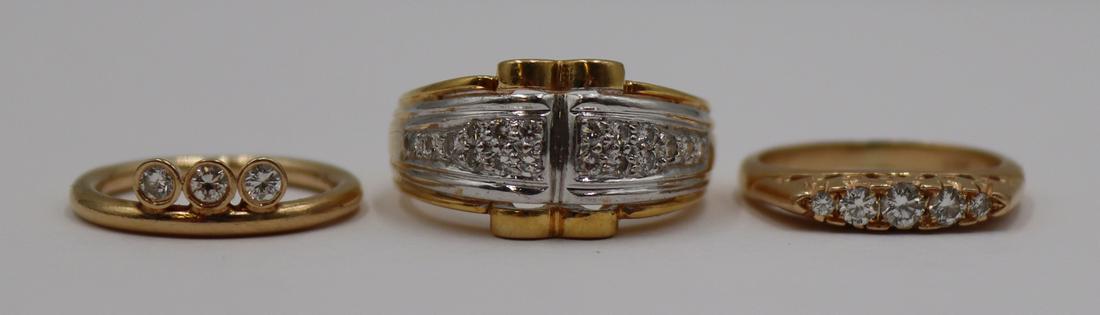 JEWELRY. 18kt, 14kt and Diamond Ring Grouping. (1 of 10)