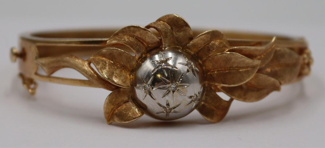 JEWELRY. Vintage 14kt Bi-Color Gold and Diamond (1 of 5)