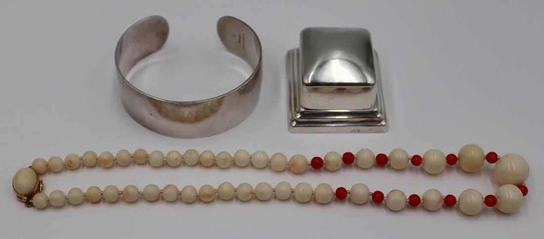 JEWELRY. Gold, Silver, and Coral Jewelry Grouping. (1 of 12)