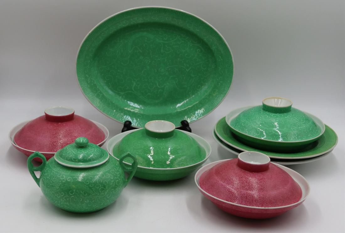 Partial Signed Asian Porcelain Service. (1 of 14)