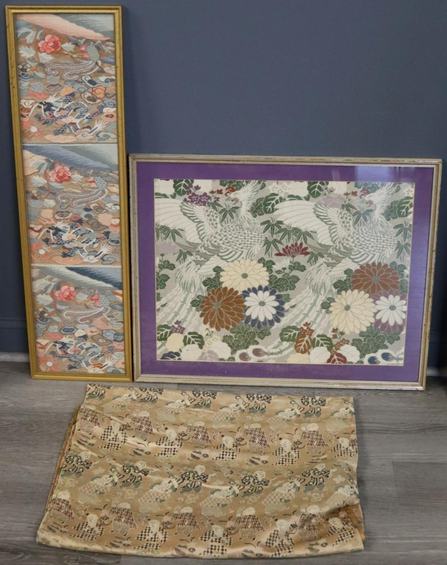 Grouping of Embroidered Asian Textiles. (1 of 17)