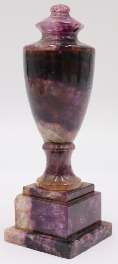 19th Century Carved Blue John Cabinet Urn. (1 of 8)