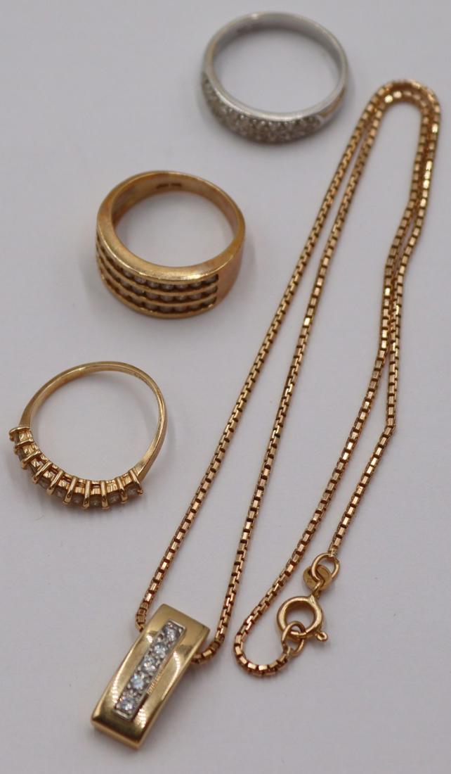 JEWELRY. Assorted Grouping of Gold and Diamond (1 of 12)