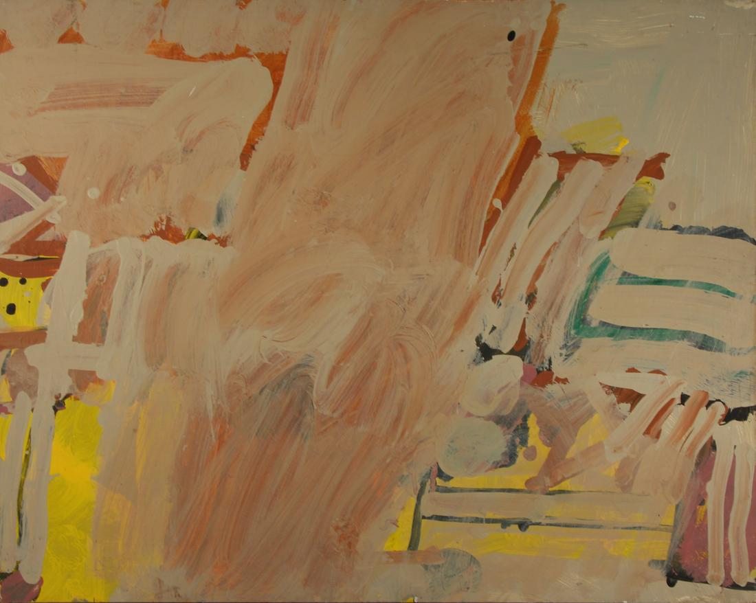 JOE STEFANELLI (AMERICAN, b. 1921).: Acrylic on board. "Tuscon Ptg #4". Signed, dated, and titled verso. From a New York, NY collection. - Dimensions: 24" high x 30" wide