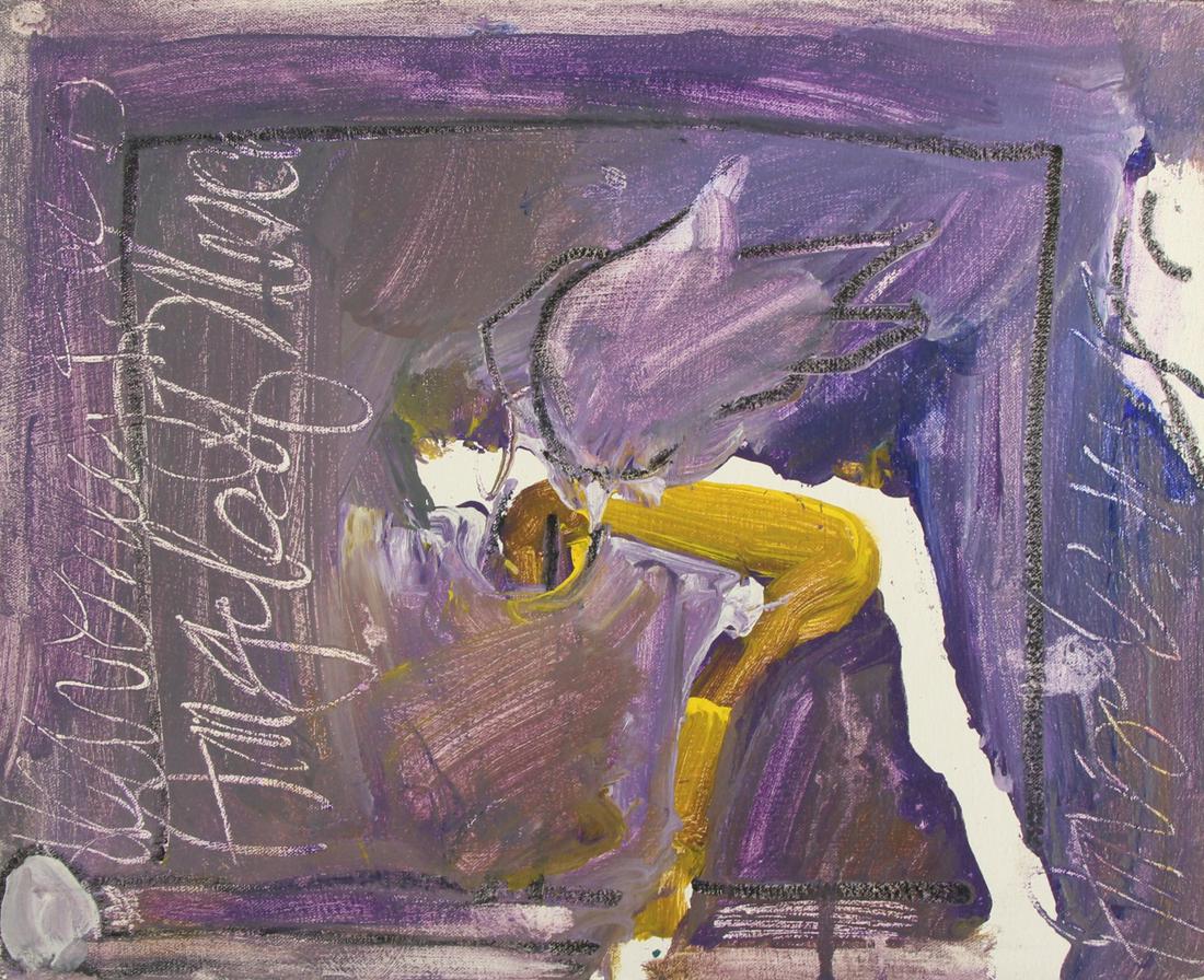 JOE STEFANELLI (AMERICAN, b. 1921).: Oil on canvas. "The Herald". Signed and titled verso. From a New York, NY collection. - Dimensions: 13'' high x 16'' wide