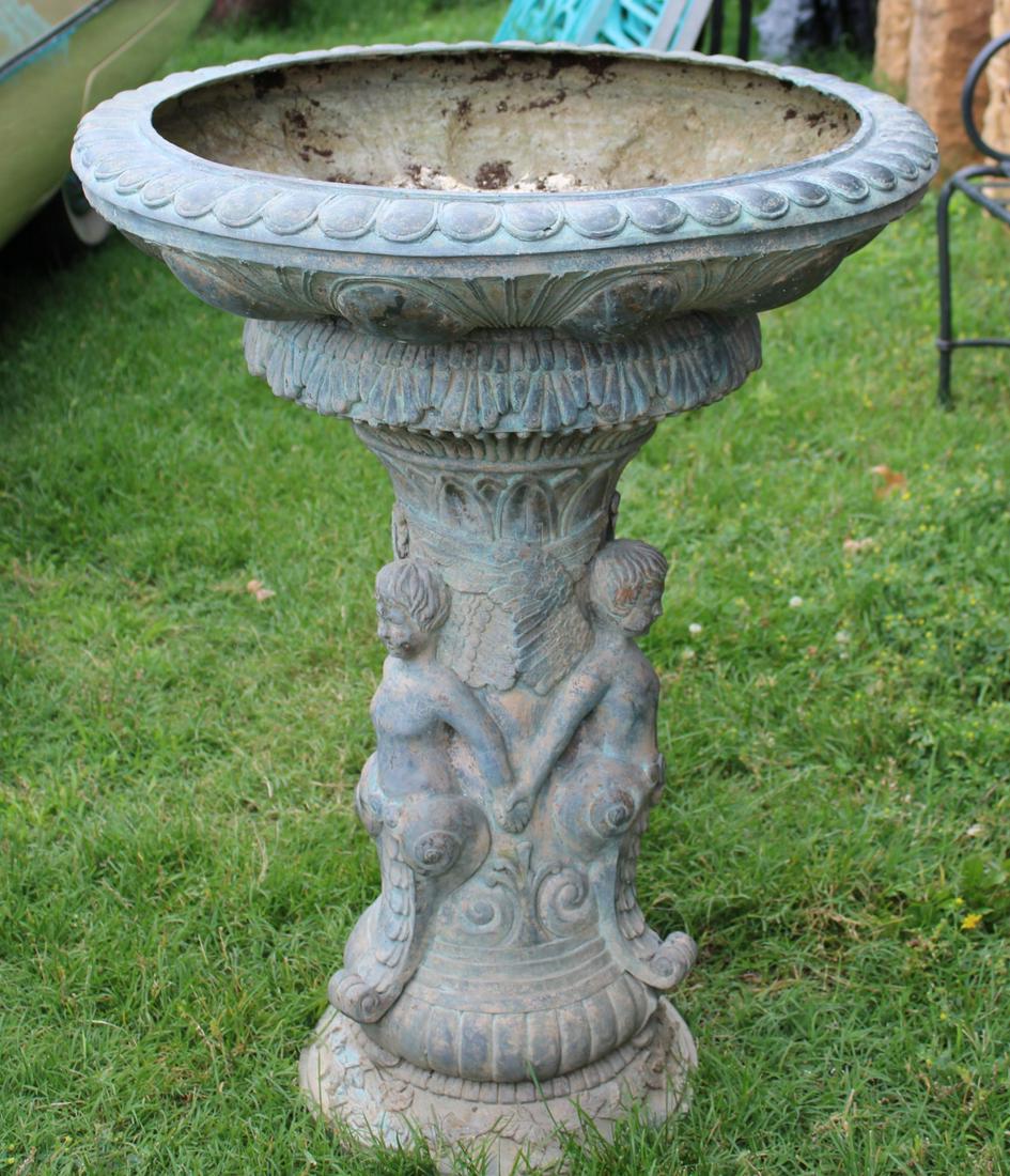 Antique Patinated Bronze Bird Bath. (1 of 6)