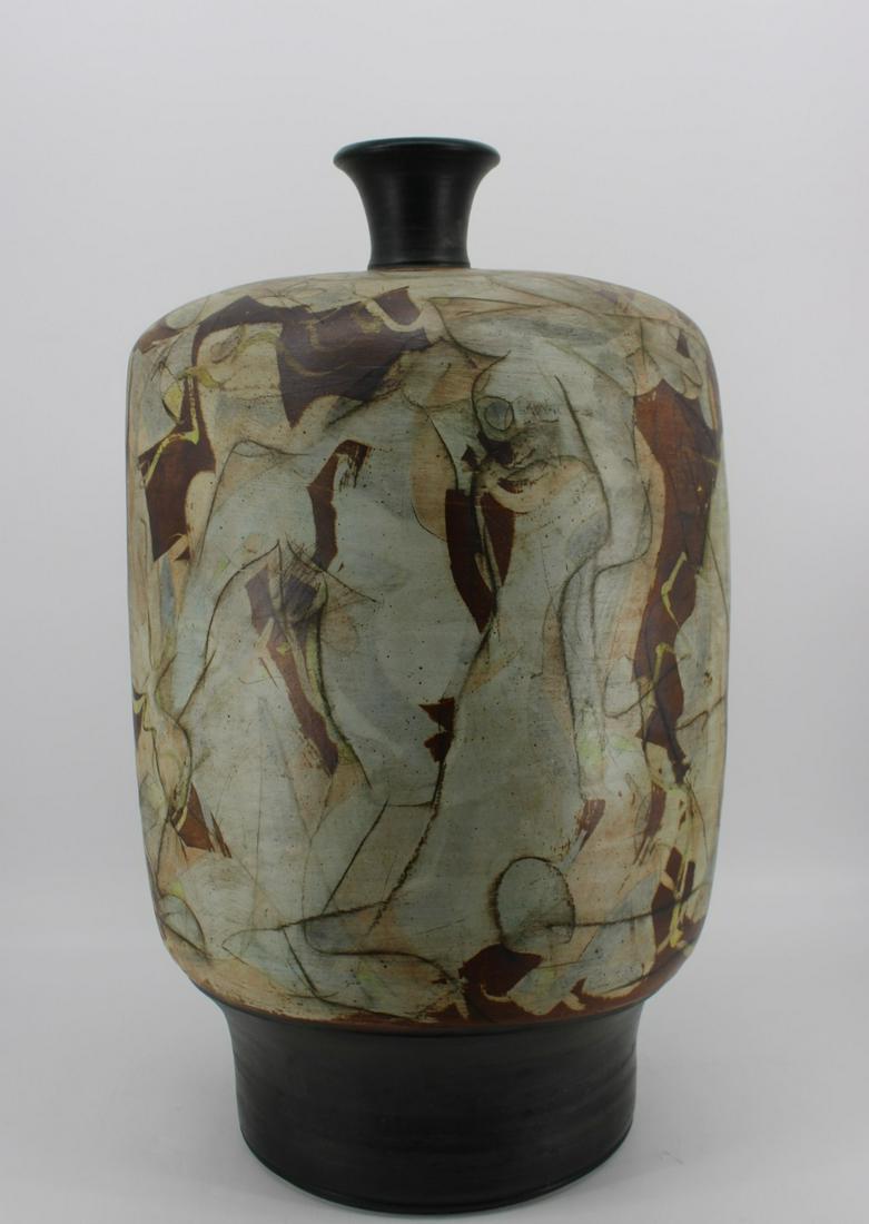 REGIS BRODIE (b. 1942), Large Porcelain Vessel: From a New City NY estate. - Dimensions: 31"H x 17" approx