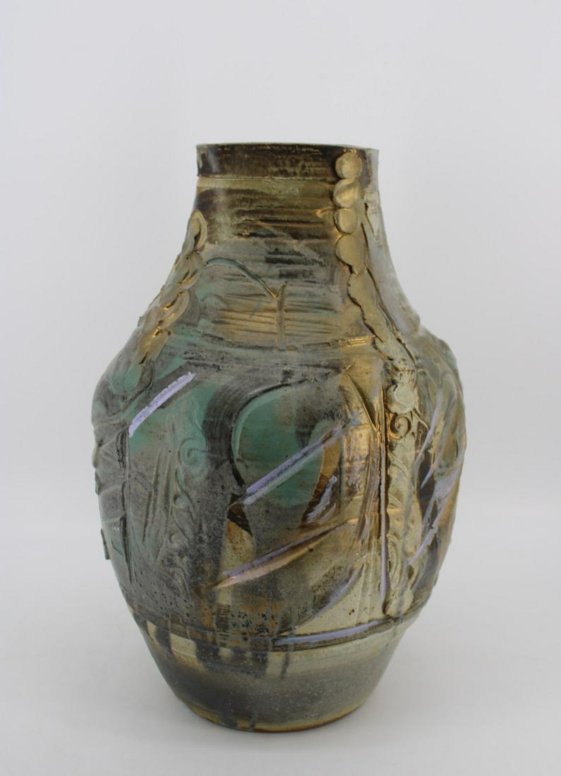 Vantage And Large Glazed Pottery Vase (1 of 6)
