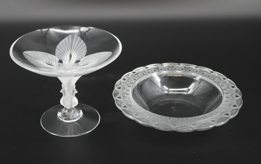 Lalique France Signed Bowl & Tazza. (1 of 7)