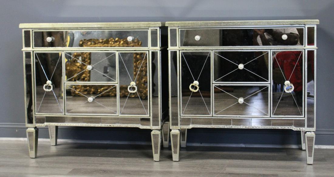 A Vintage Pair Of Mirrored Chests. (1 of 6)