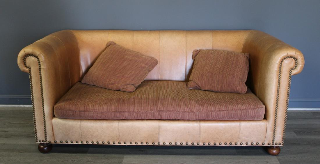 Whittmore-Sherill Leather Upholstered Sofa. (1 of 6)