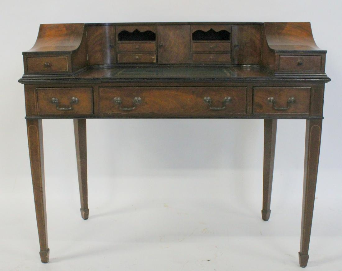 Antique Mahogany Leathertop Carlton Style Desk (1 of 9)