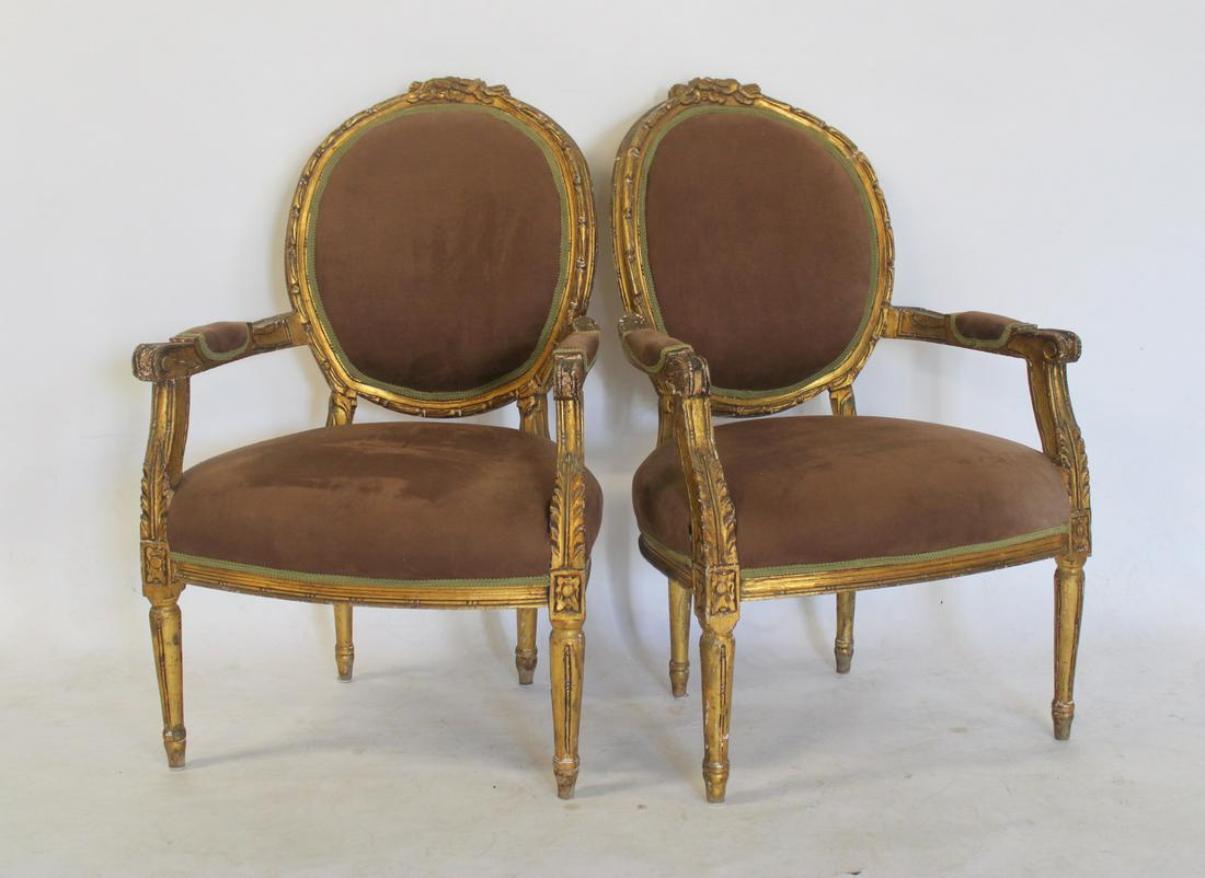 A Vintage Pair Of Gilt Decorated Louis XV1 (1 of 4)