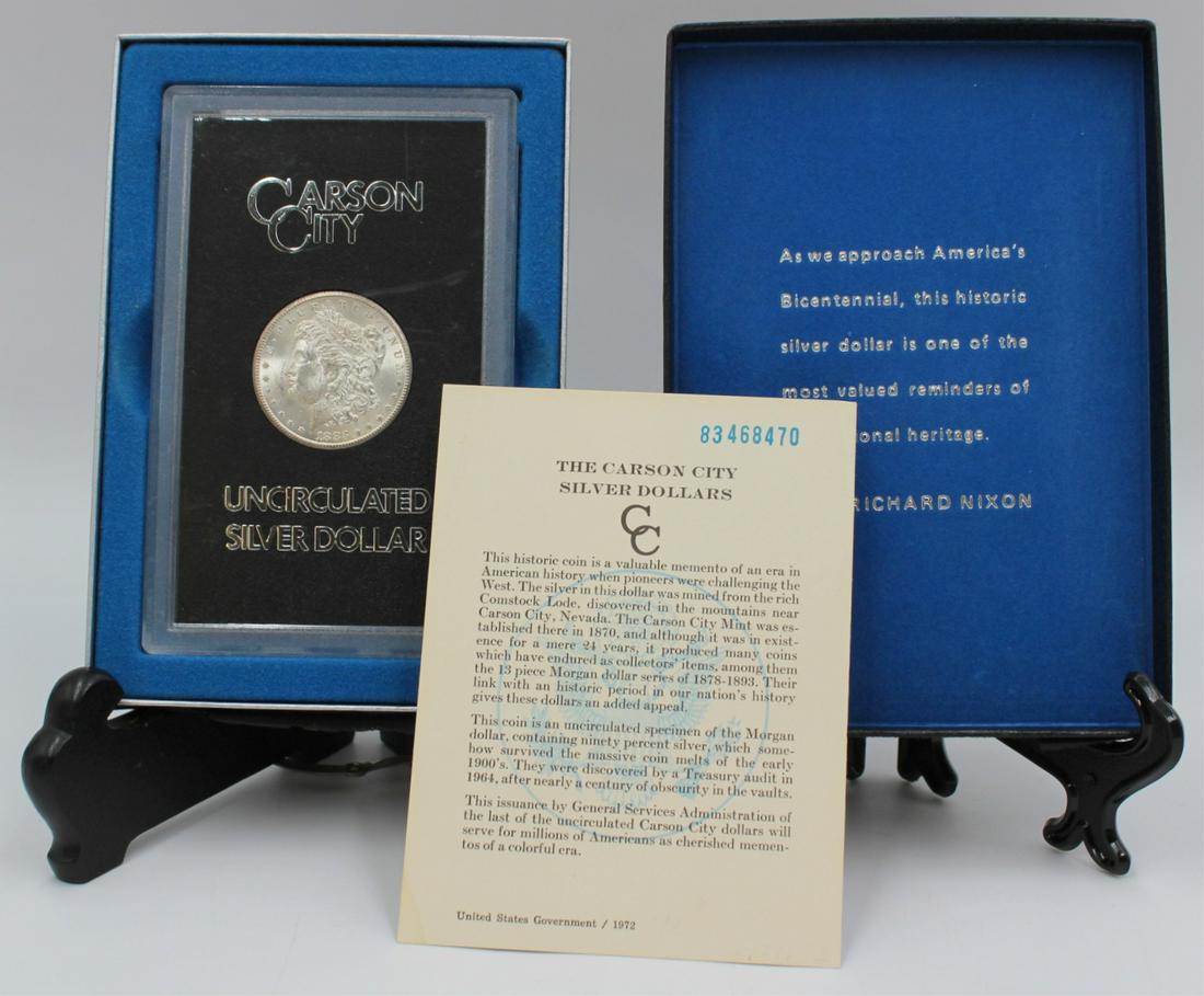 NUMISMATICS. 1883 CC $1 Morgan Dollar GSA UNC. (1 of 6)