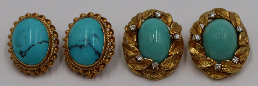 JEWELRY. 18kt and 14kt Gold and Turquoise Jewelry. (1 of 10)