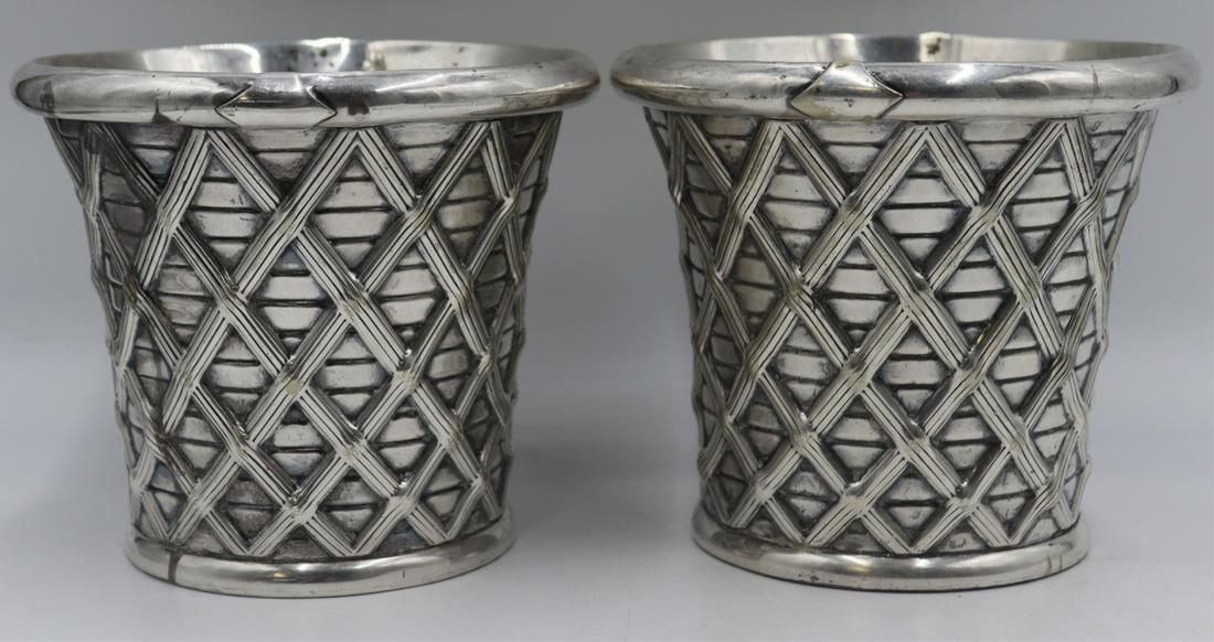 SILVERPLATE. Pair of R. Hood & Son Basket Form (1 of 9)