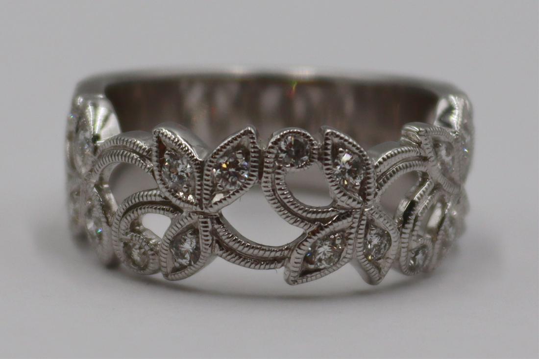 JEWELRY. Signed bkc 14kt Gold and Diamond Ring. (1 of 6)