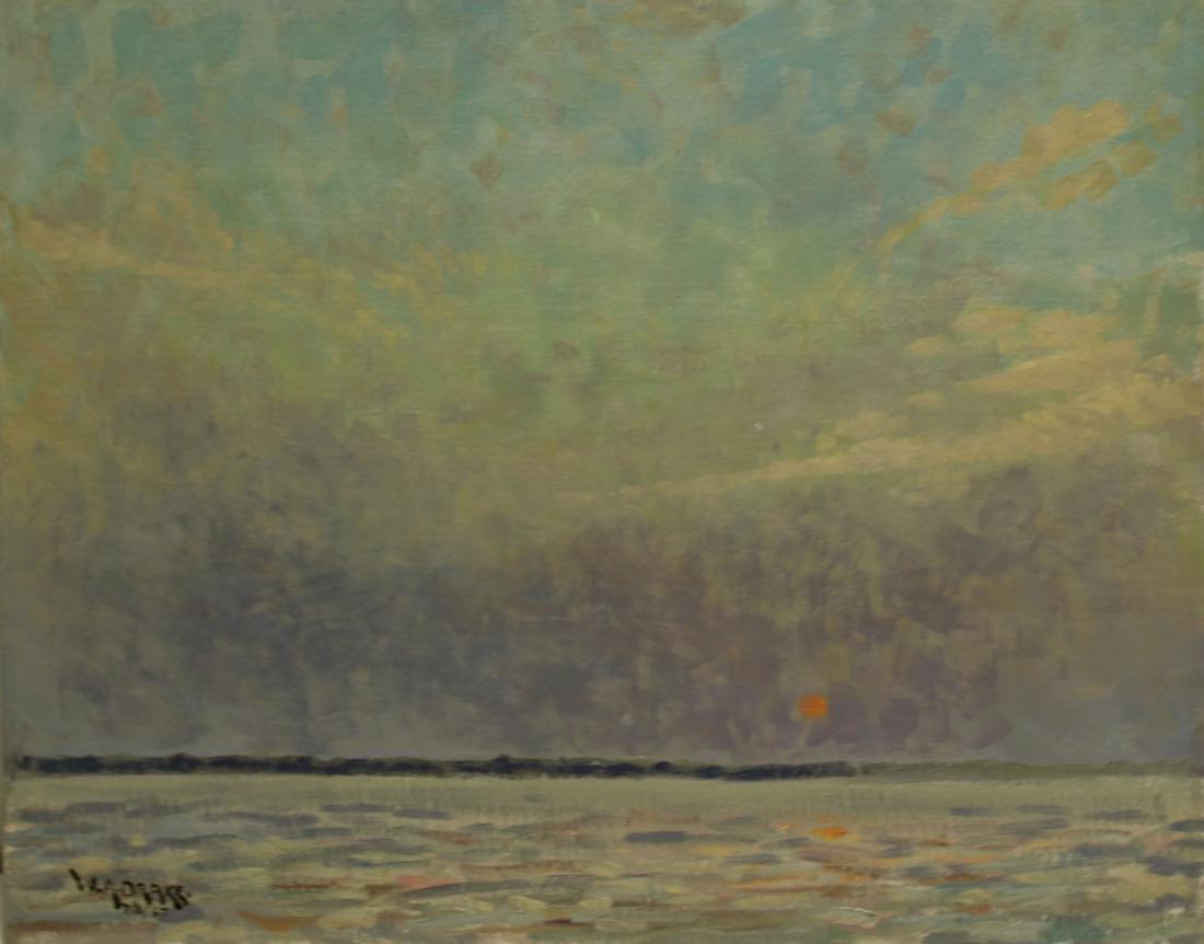 W. A. Drake Signed Oil On Board Seascape.: Signed and dated lower left. From the artist's estate. - Dimensions: 20" high x 16" wide
