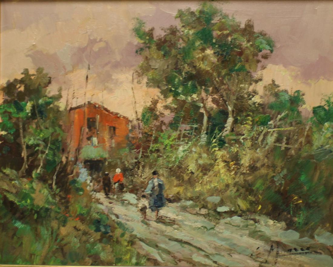 C. Marra ? Signed Oil on canvas Landscape. (1 of 4)