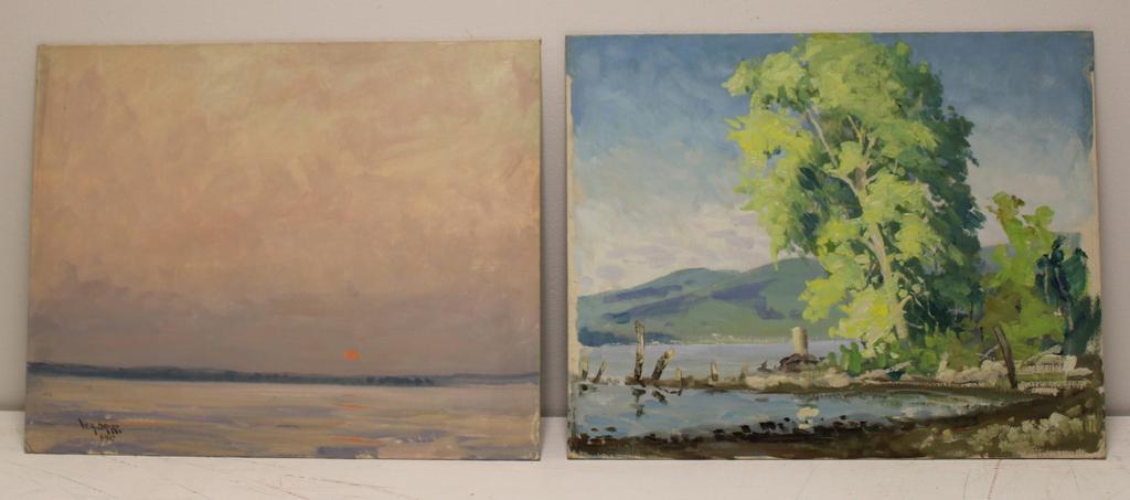 2 Signed W.A. Drake Oils on Canvas Board. (1 of 3)