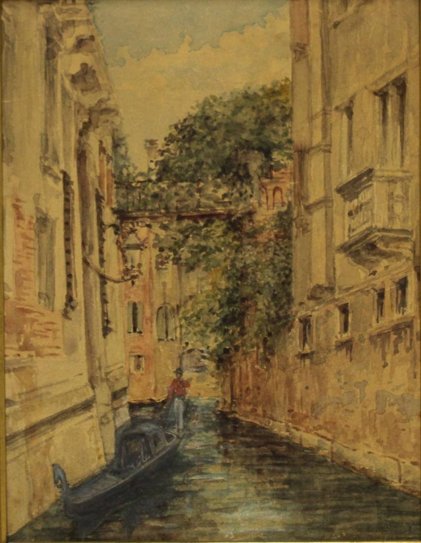 Apparently Unsigned Watercolor on Board. (1 of 3)