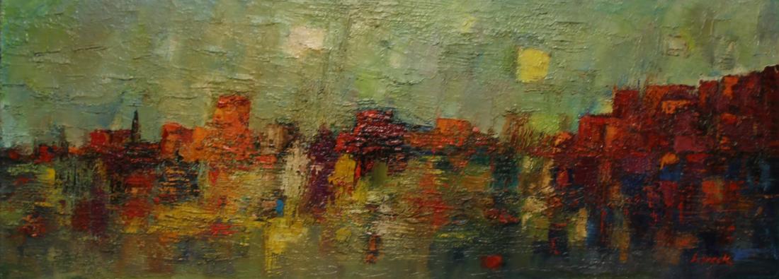 Michael Schreck Signed Oil on Board " (1 of 4)