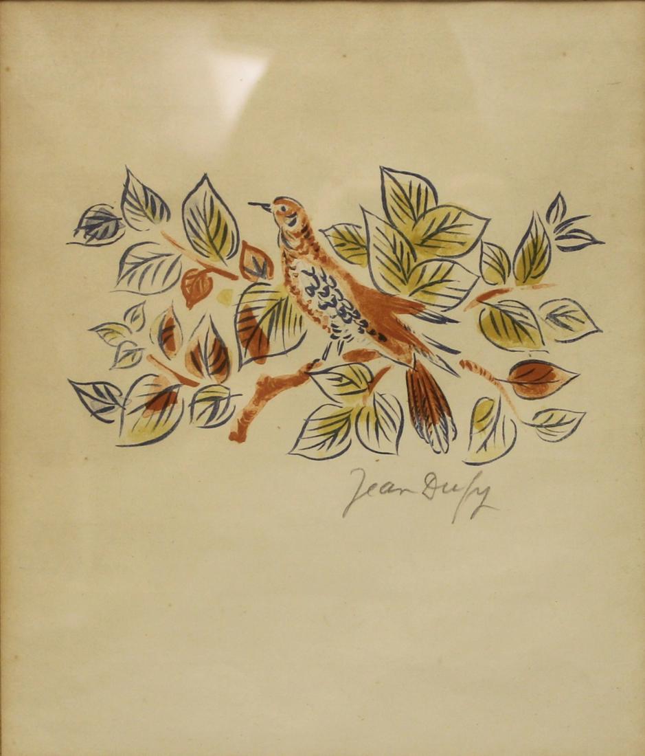 Jean Dufy Lithograph of a Bird. (1 of 3)