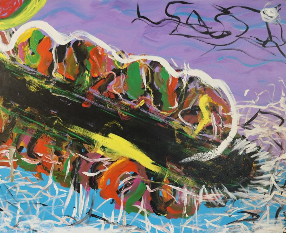 Hyunsoo Kim Signed Abstract Oil on Canvas. (1 of 4)