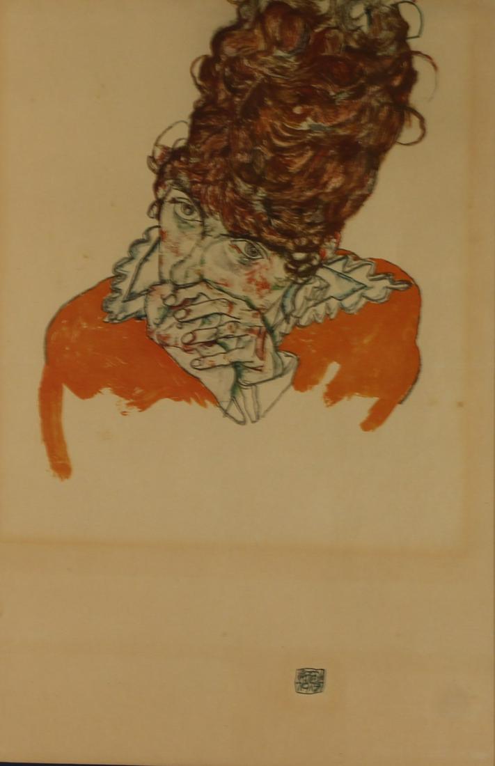 EGON SCHIELE (AUSTRIAN, 1890-1918). (1 of 8)