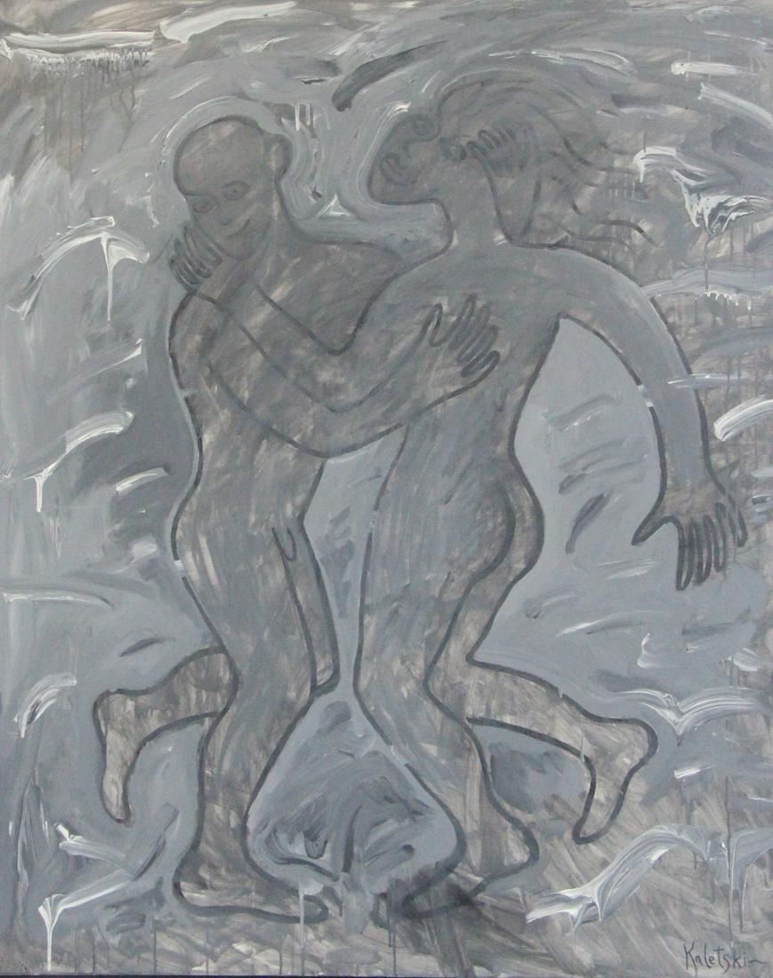 ALEXANDER KALETSKI (RUSSIAN-AMERICAN, 20TH CENTURY: ). Oil on canvas. "The Last Dance". 1997. Signed lower right. Signed, dated, and titled verso. From a New York, NY collection. - Dimensions: 60" high x 48.25" wide