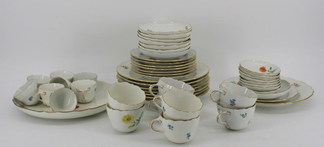 Meissen. 49 Piece Hand Painted Floral Porcelain (1 of 13)