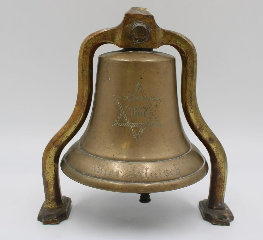 19th Century Brass Bell Dated 1887 within Star of (1 of 7)