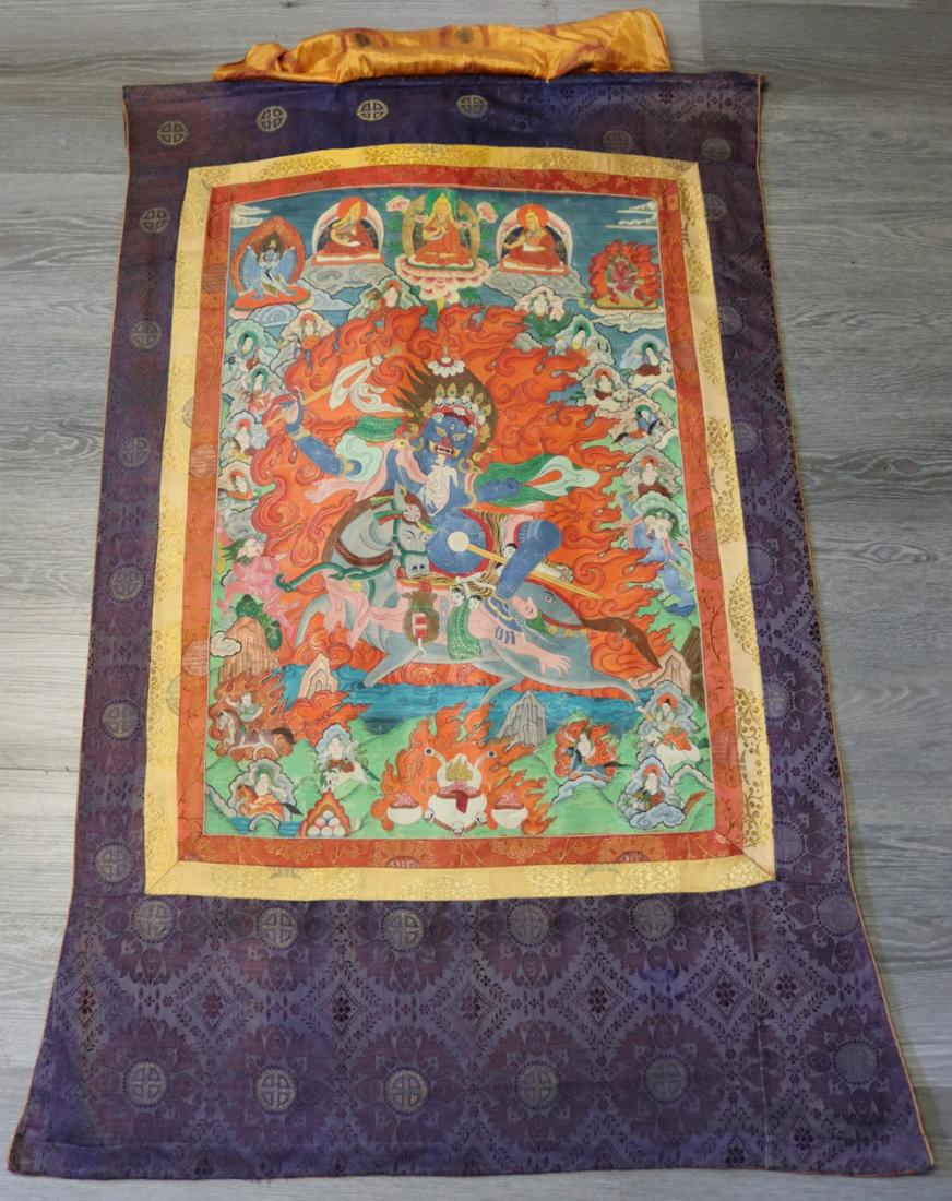 Tibetan Thangka of Shri Devi Magzor Gyalmo. (1 of 17)