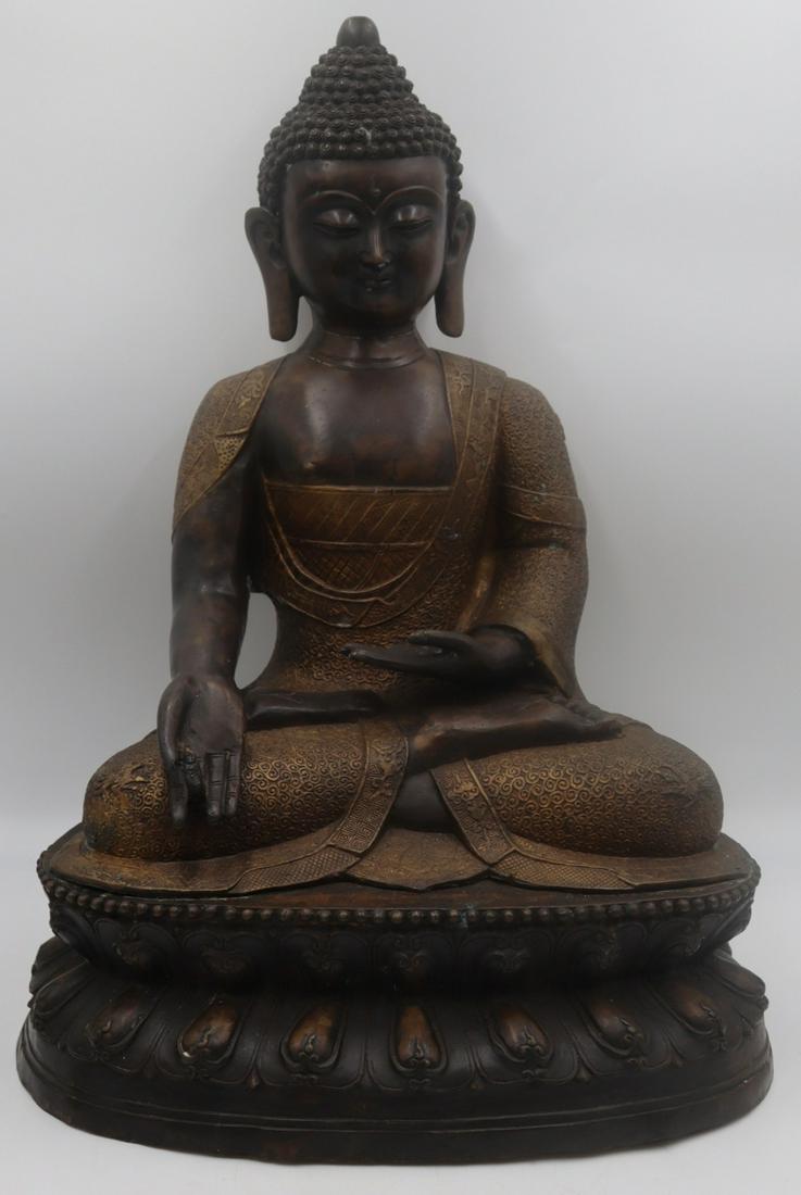 Bronze Seated Buddha on Lotus Base. (1 of 11)