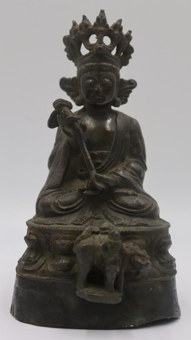 Antique Chinese Bronze Seated Buddha. (1 of 9)