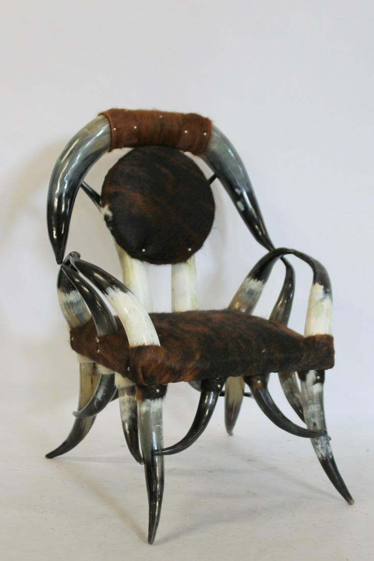 Large & Impressive Vintage Horn Chair. (1 of 8)