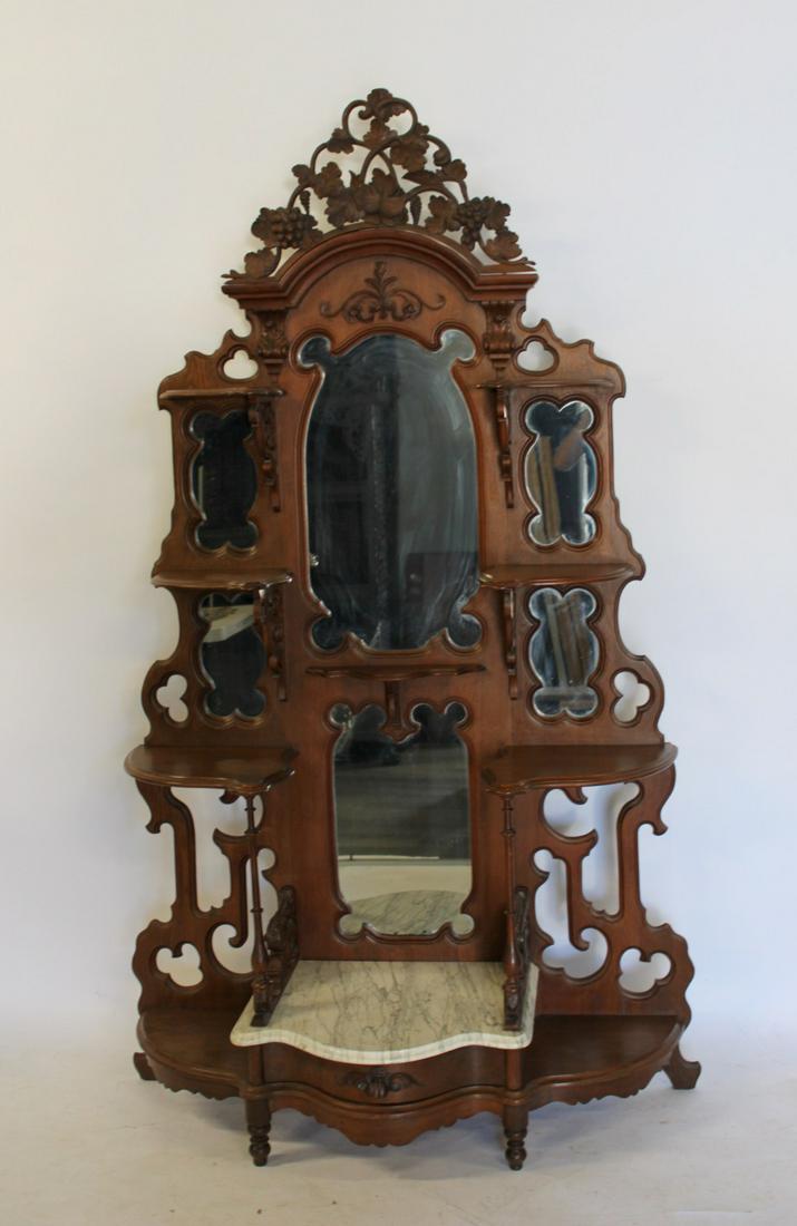 Large & Impressive Victorian Walnut, Mirror Back (1 of 8)