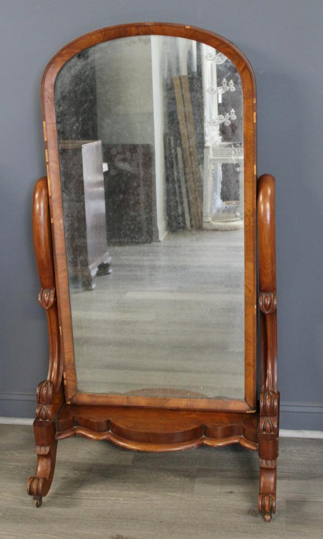 Victorian Mahogany Cheval Mirror (1 of 3)