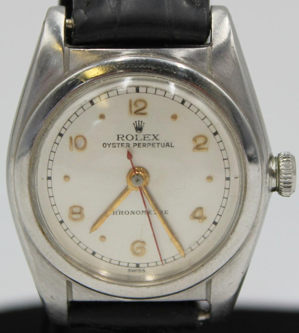 JEWELRY. Men's Rolex Bubbleback S/S Ref# 2940. (1 of 9)