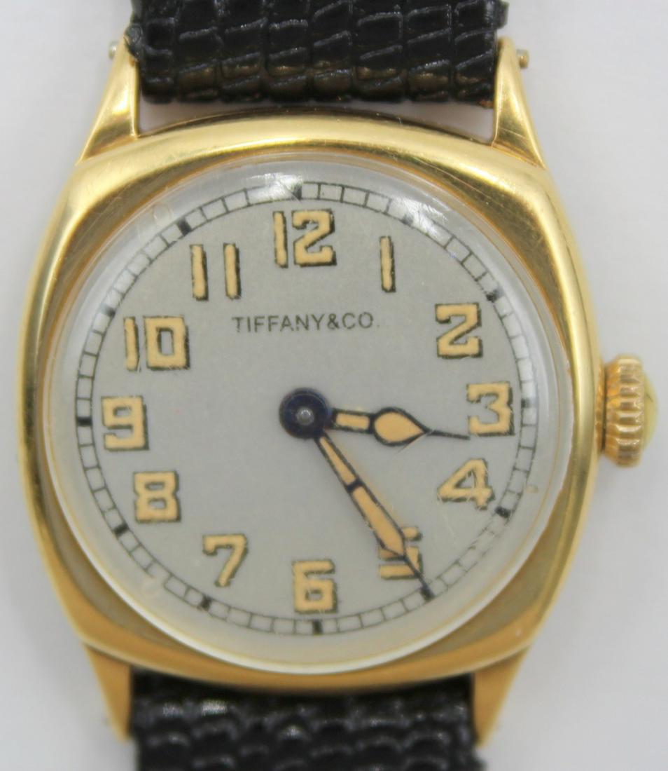 JEWELRY. Men's Tiffany & Co 18kt Gold Watch. (1 of 7)