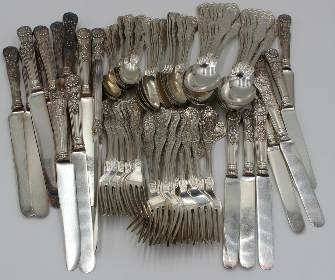 STERLING. Gorham Kings III Sterling Flatware Set. (1 of 8)