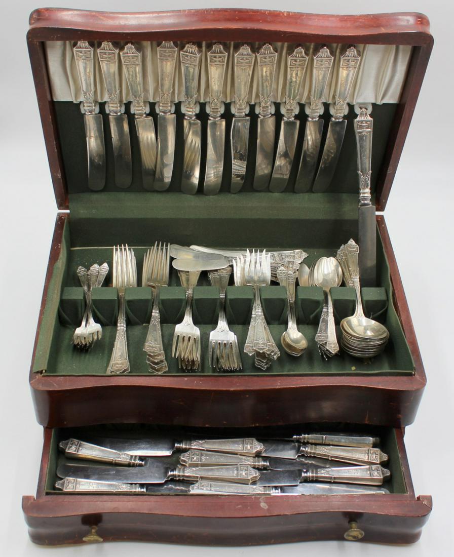 STERLING. Gorham Lansdowne Sterling Flatware Set. (1 of 5)