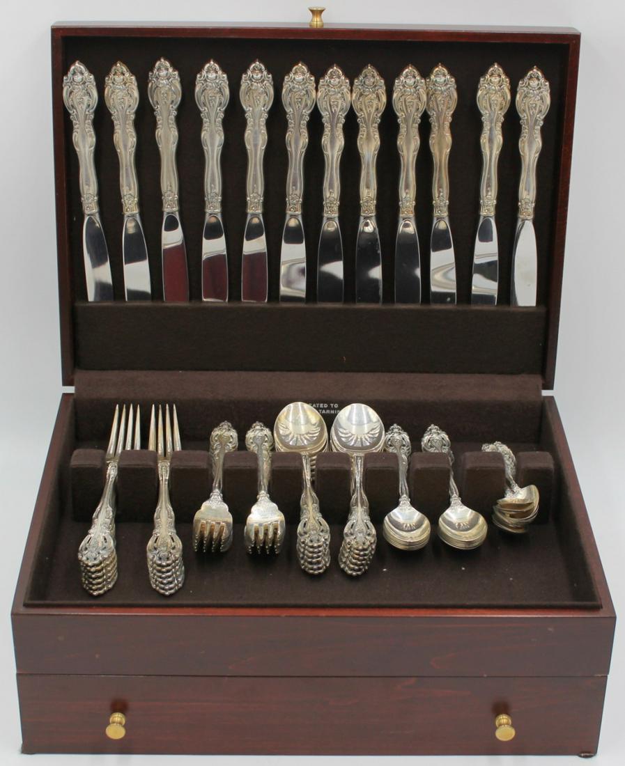 STERLING. Gorham La Scala Sterling Flatware Set. (1 of 8)