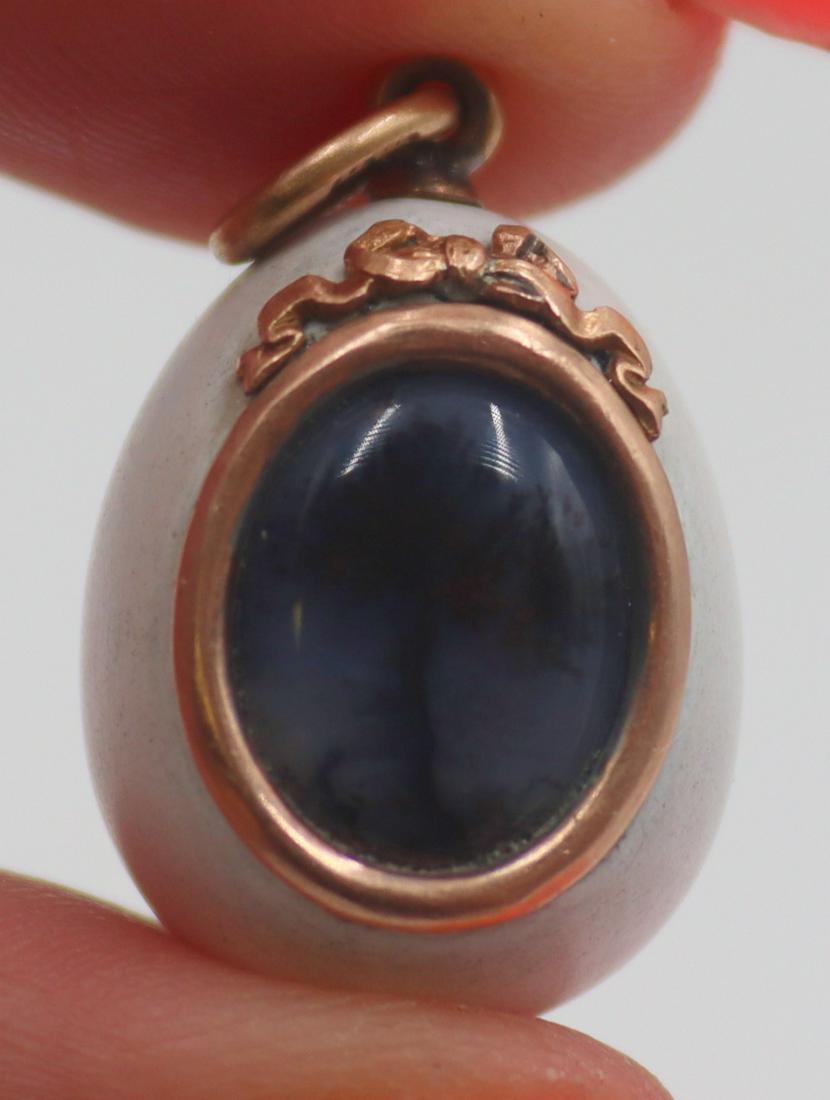 JEWELRY. Russian 14kt Gold, Agate, and Stone? (1 of 7)
