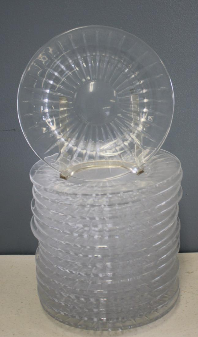 Lot Of Val St Lambert Signed Glass Plates.: to inc 16 Plates (7.75" dia). Signed on the base. From a Long Island NY estate.