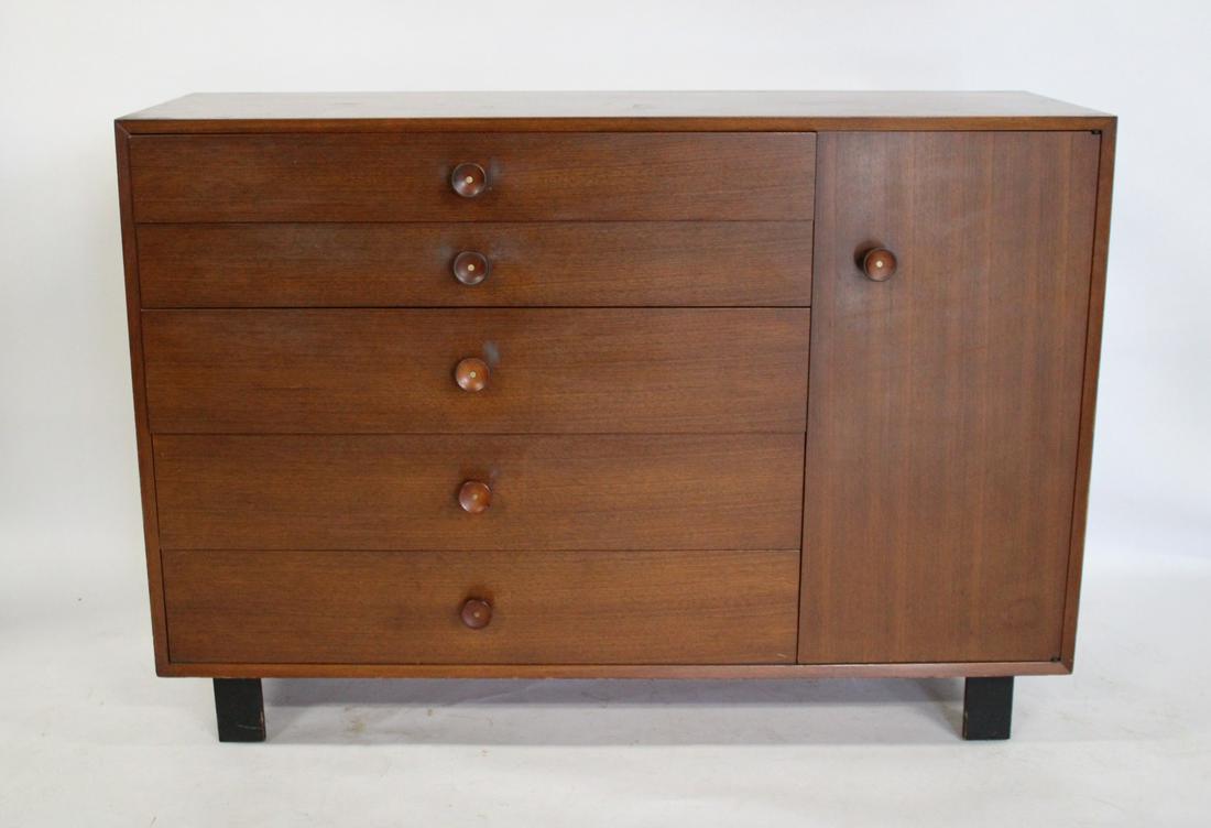 Midcentury George Nelson/Herman Miller Cabinet: From an East 79th St NYC estate. - Dimensions: 40" h x 56.5" w x 18.5" d